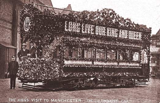 Manchester, 1909 Illuminated car