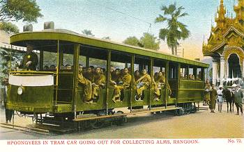 Rangoon tram going out