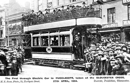 Gloucester tramways first run